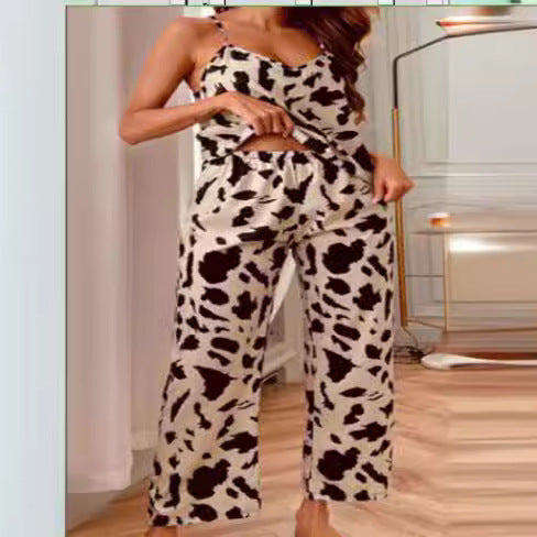 Damen Oberteil und weite Hose im modernen Tiermuster R&B