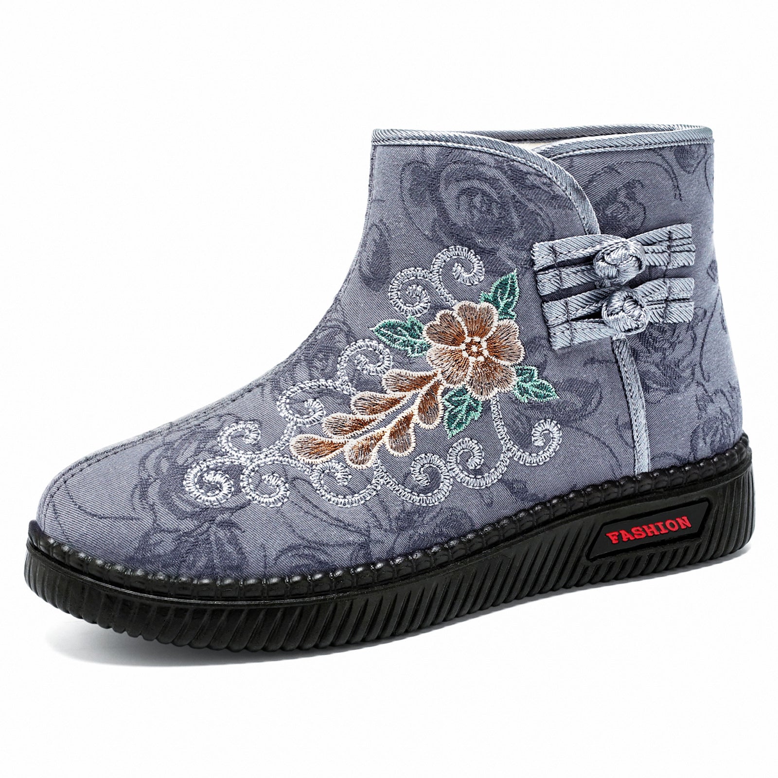 Damen Elegante und modische Stiefeletten mit kunstvoller Bestickung R&B