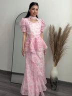 Damen Elegantes und verspieltes Blumenkleid R&B