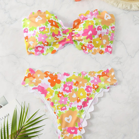 Damen Bikini-Set mit floralem Muster R&B