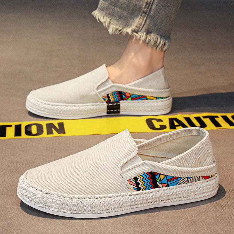 Damen modische und bequeme Slip-On Espadrilles mit farbenfrohen Akzenten R&B