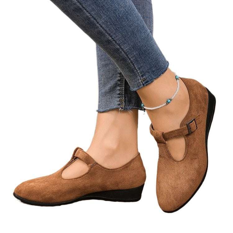 Damen Komfortable Ballerinas mit verstellbarem Riemen R&B