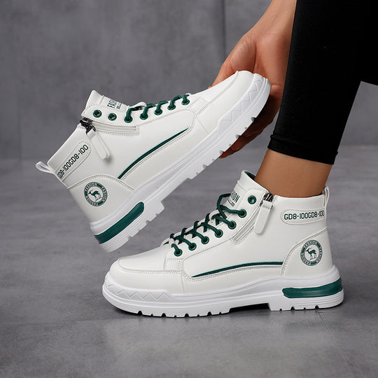 Damen modische High-Top Sneakers mit praktischer Schnürung R&B
