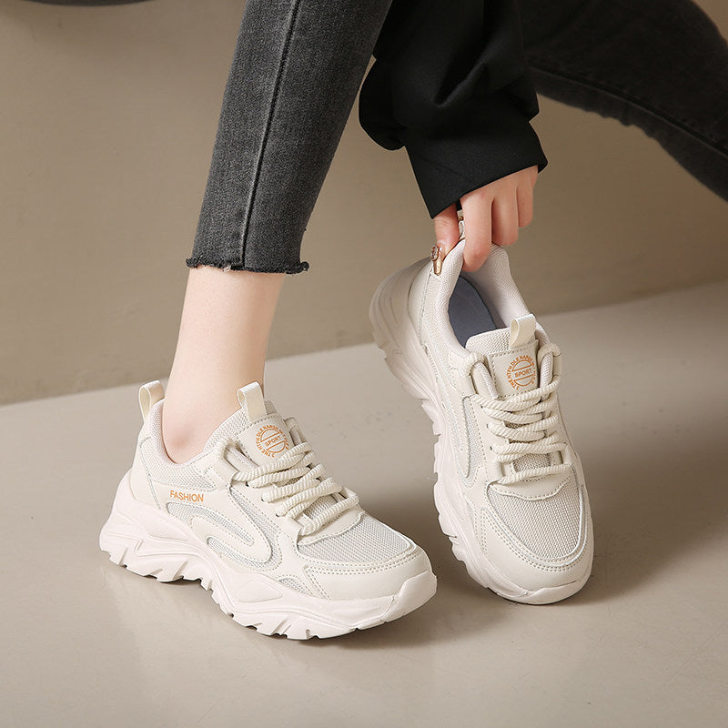 Damenmodische Sport-Sneaker mit atmungsaktiver Mesh-Oberfläche und stoßdämpfender Sohle R&B
