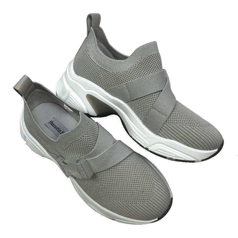 Damen Sportliche Slip-On Sneakers mit elastischem Haltand