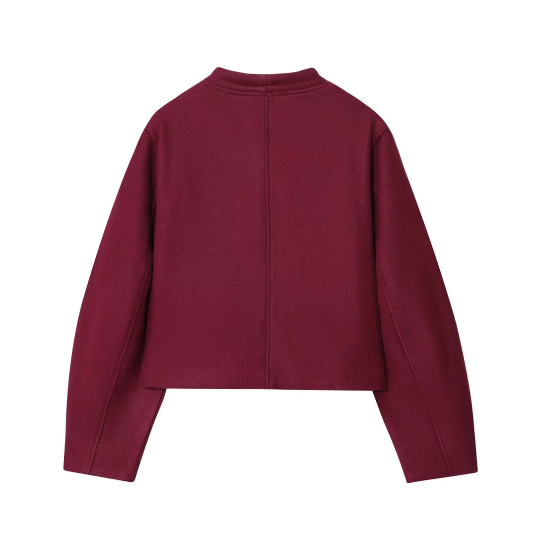 Damen elegante kurz geschnittene Jacke mit dekorativen Knopfdetails R&B