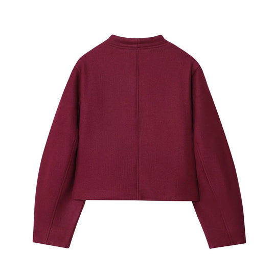 Damen elegante kurz geschnittene Jacke mit dekorativen Knopfdetails R&B
