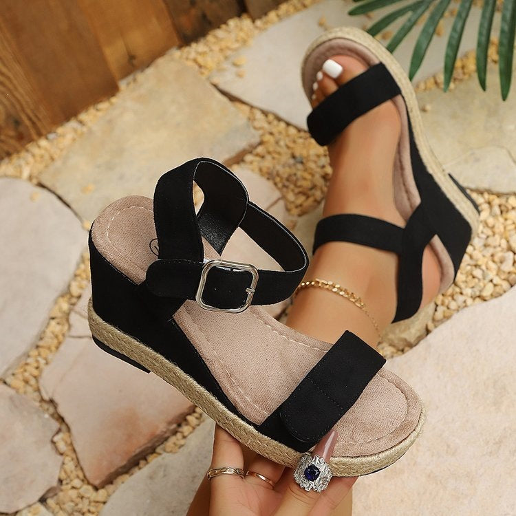 Damen Wedge-Sandalen mit verstellbarem Riemendesign R&B