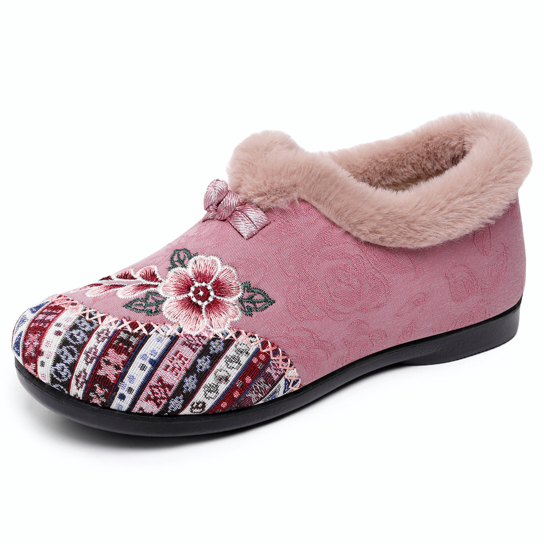 Damen Kuschelige Hausschuhe mit floralem Design R&B