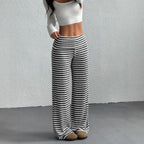 Damen elegante Karottenhosen mit Karo-Muster R&B