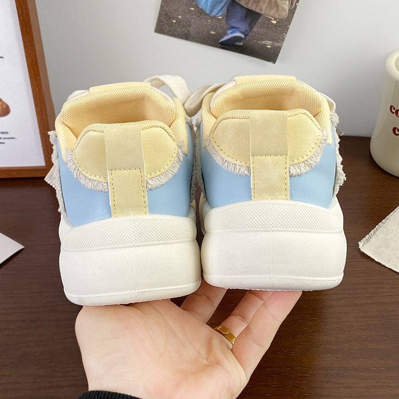 Damen Modische Sneaker mit elastischen Schnürsenkeln und geschäumter Sohle R&B