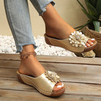 Damen Komfortable und dekorative Mules mit floralem Design R&B