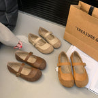 Damen schicke Ballerinas mit verstellbarem Riemen und elegantem Wildlederbesatz R&B