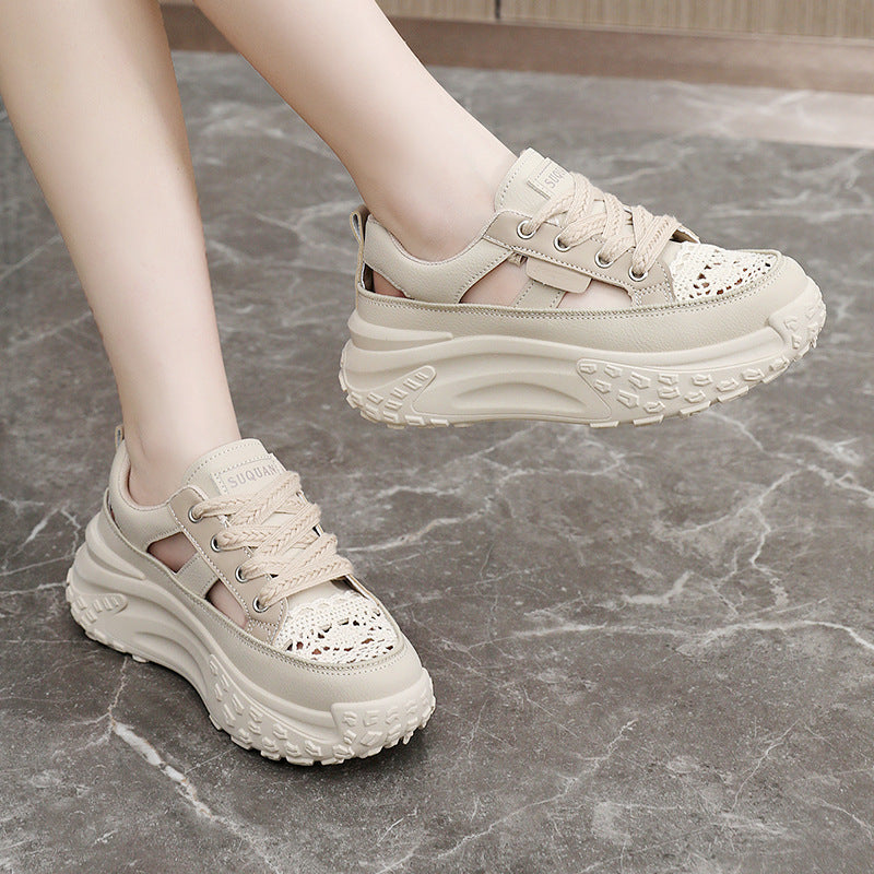 Damen Chunky Sneakers mit atmungsaktiver Oberflächenstruktur und innovativem Sohlenprofil R&B