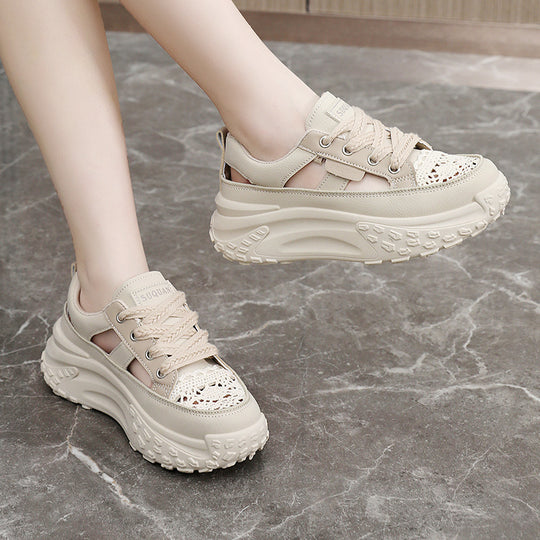 Damen Chunky Sneakers mit atmungsaktiver Oberflächenstruktur und innovativem Sohlenprofil R&B