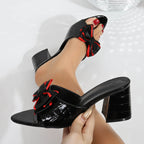 Damen Elegante Slingback-Sandalen mit verspieltem Schleifen-Detail R&B