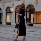 Damen Elegantes Maxikleid mit schickem Schlitz und stilvollen Details R&B