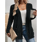Damen Strickjacke im angesagten Kabelstrick-Design R&B