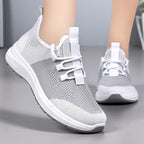 Damen Leichte und atmungsaktive Lauf-Sneaker mit elastischem Schnürsystem