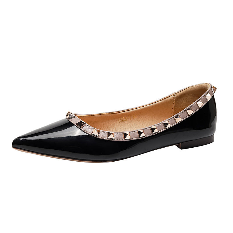 Damen Elegante Ballerinas mit modischen Nietenverzierungen R&B