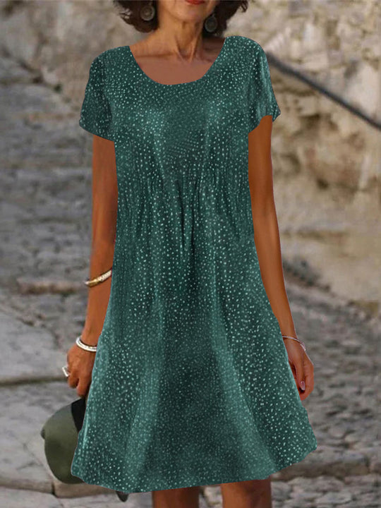 Damen lässiges Sommerkleid mit modernen Mustern und femininem Schnitt R&B