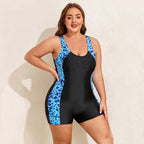 Damen Figurbetonter Schwimmanzug mit trendigem Farbblock-Design R&B