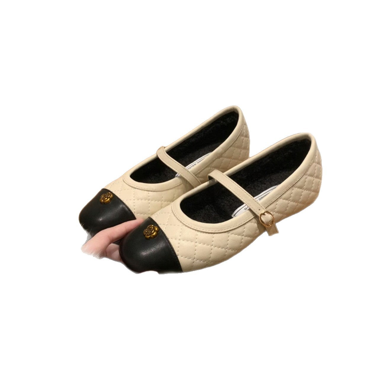 Damen Ballerinas mit elegantem Riemen und modischem Kick-Design R&B