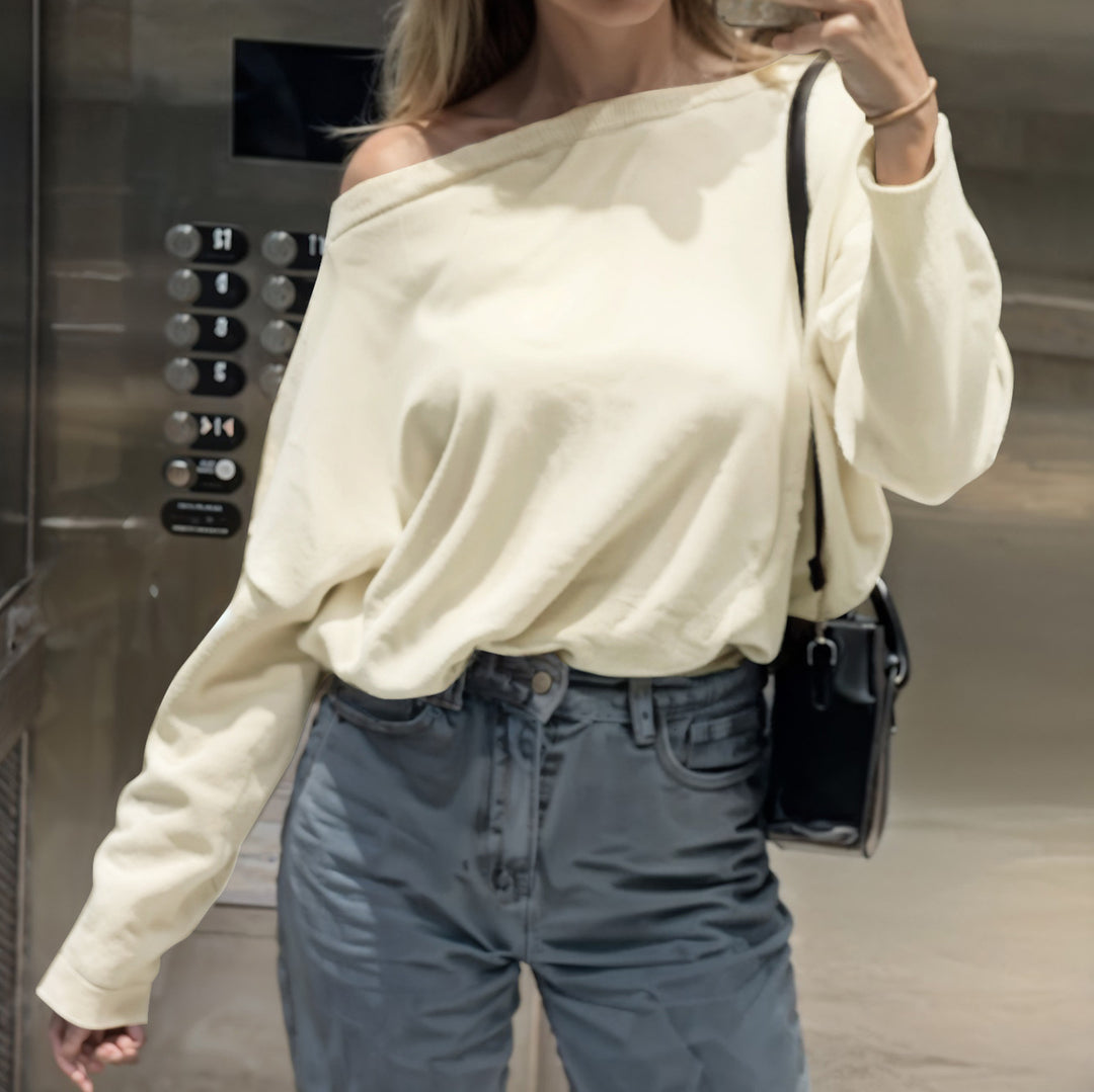 Damen Off-Shoulder Sweatshirt R&B