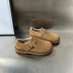 Damen Gemütliche Clogs mit warmem Innenfutter und praktischem Schnallenverschluss R&B