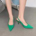 Damen Slingback-Pumps mit Spitze und elastischem Riemendesign R&B