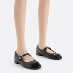 Damen Ballerinas mit dekorativem Riemen und glänzendem Schuhspitzen R&B