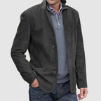 Herren Elegante Wildlederjacke mit modernen Details