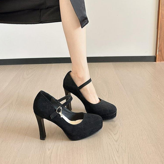 Damen High Heel Pumps mit modischem Riemchen-Design R&B