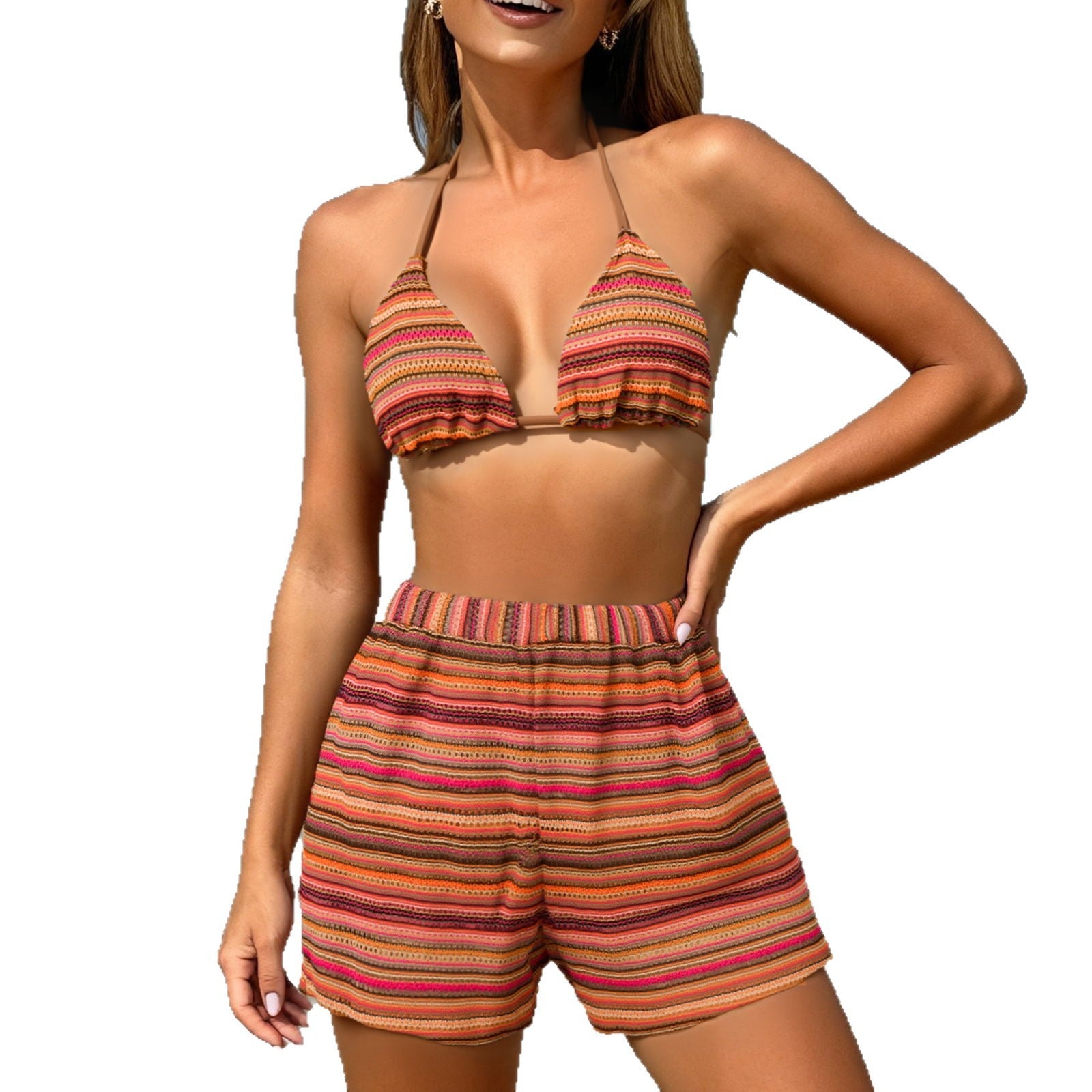 Damen Bikini-Set mit verspielten Schnürdetails R&B