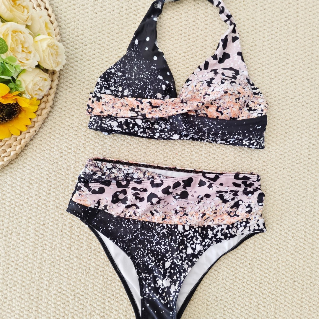 Damen Bikini-Set mit trendigem Animal-Print und modischem Schleifen-Detail R&B