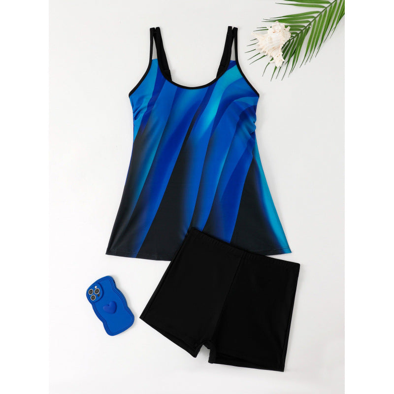 Damen Schwimmanzug mit floralem Oberteil und eleganter Shorts R&B