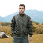 Herren technische Bomberjacke mit funktionalen Taschen R&B