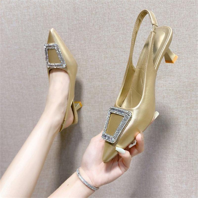 Damen elegante Slingback-Pumps mit modischem Absatz R&B