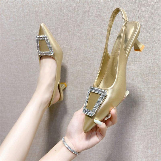 Damen elegante Slingback-Pumps mit modischem Absatz R&B