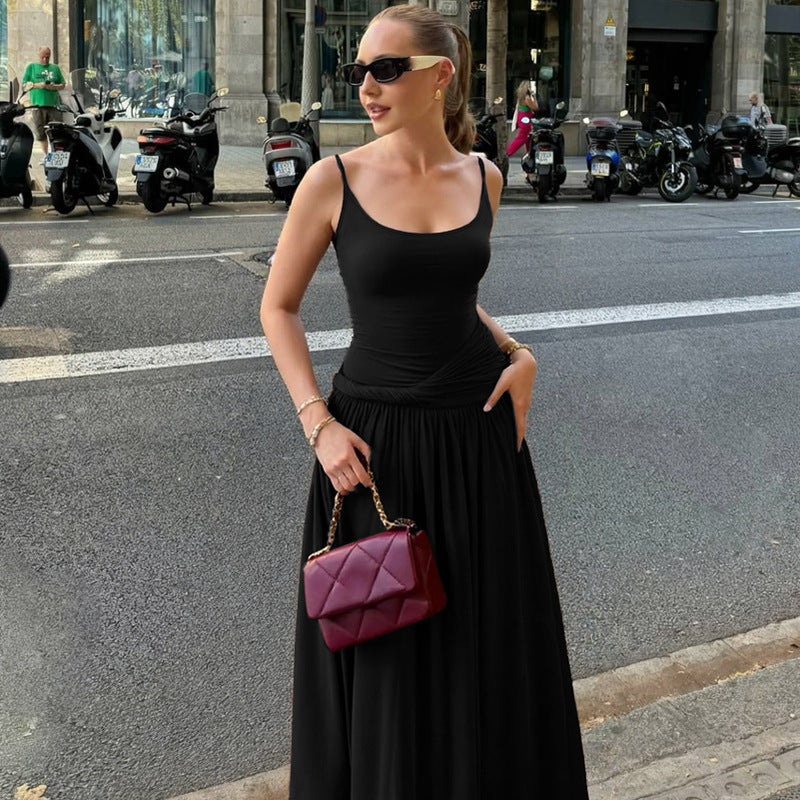 Damen Maxikleid mit einzigartigem Wickeldesign und taillierter Silhouette R&B