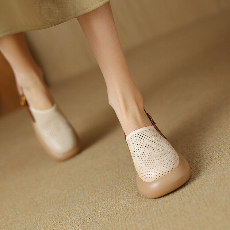 Damen Atmungsaktive Clogs mit modischem Perforationsdesign