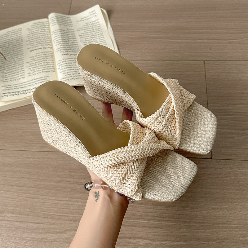 Damen Elegante und komfortable Wedgesandalen mit modischem Knöchelriemen R&B