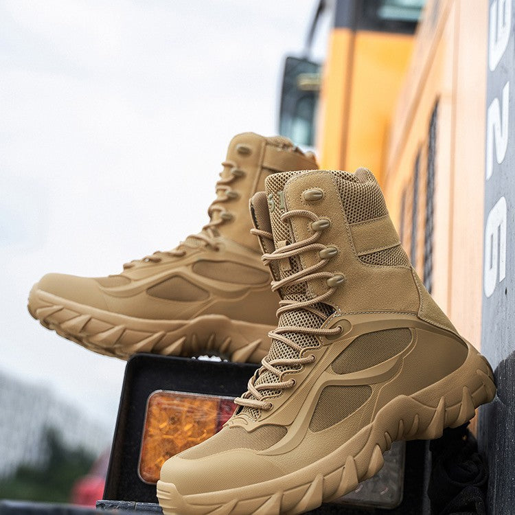 Damen Militärische Wanderschuhe mit rutschfester Profilsohle und atmungsaktivem Obermaterial