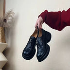 Damen Chunky Leder Sneakers mit praktischem Reißverschluss R&B