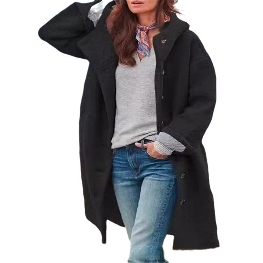 Damen Oversized Wollmantel R&B