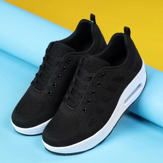 Damen Sportliche Sneakers mit Luftpolstersohle und atmungsaktiver Obermaterialstruktur R&B