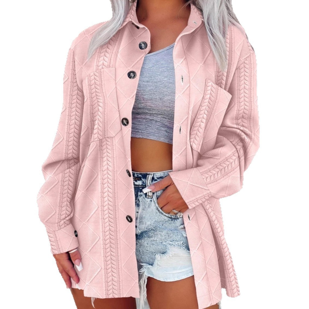 Damen Modische Longbluse mit strukturiertem Design und praktischen Taschen R&B