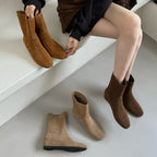 Damen Elegante Stiefeletten aus weichem Wildleder mit praktischem Anziehschlitz R&B
