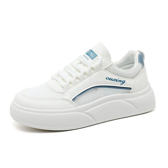Damen trendige Plateau Sneakers mit atmungsaktiver Mesh-Oberfläche und dämpfendem Sohlenprofil R&B