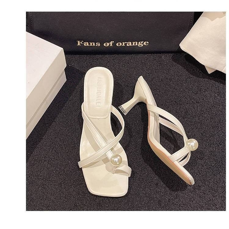 Damen Sandalen mit elegantem Perlenschmuck R&B